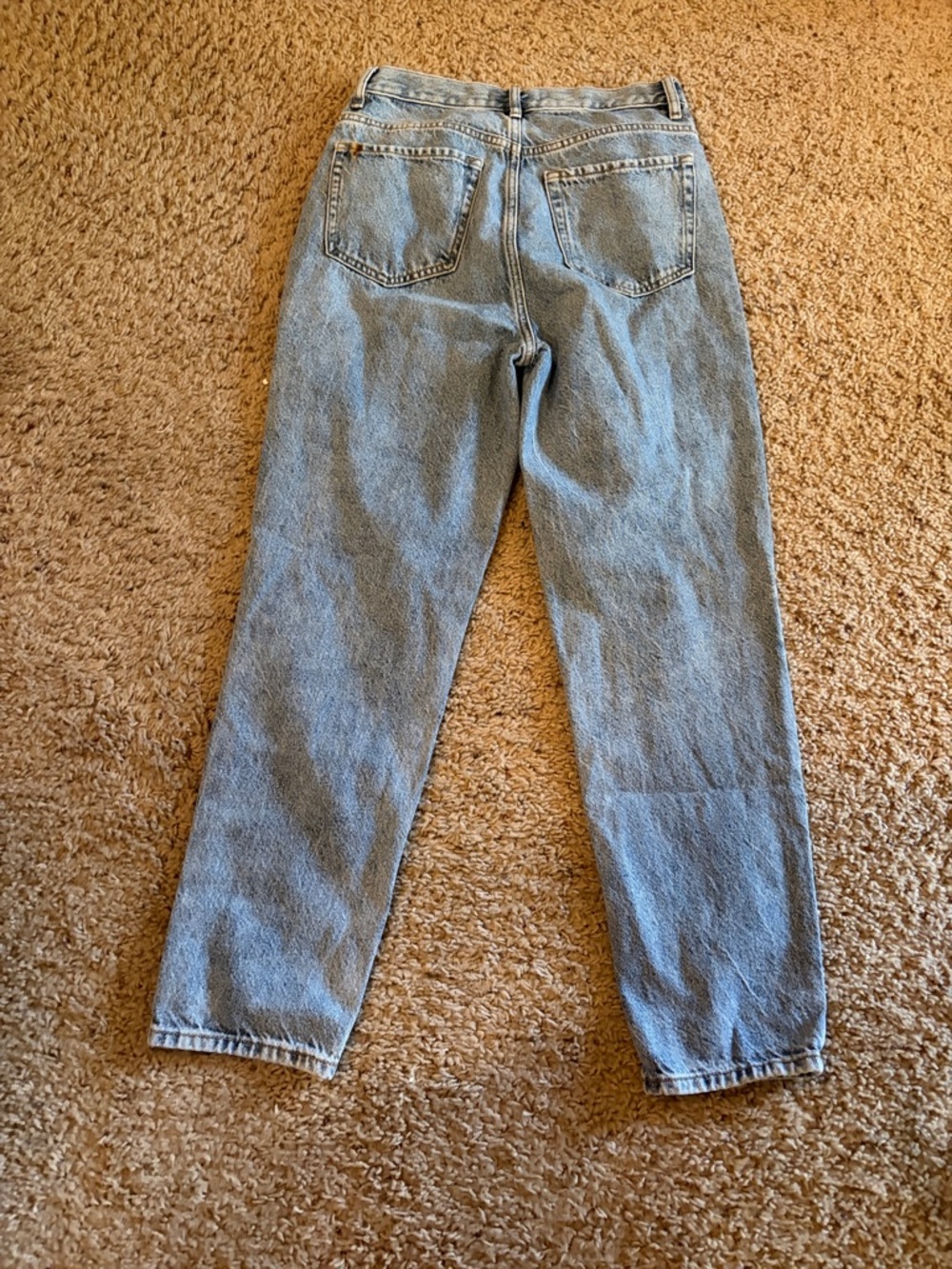 PacSun Light Blue Ultra High-Rise Slim Denim Jeans Acid Wash Lower Legs Size 27 - Picture 7 of 9